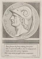 KG 12536
          <br/>
          Toutes le Medailles, Monuments, & Bas-Reliëfs, qui se voyent dans la Nouvelle Edition de Cesars de l'Empereur Julien traduits par Mr. de Spanheim (1727).
          <br/>
          <em>Monogrammist: S.P. (XVIII)</em>